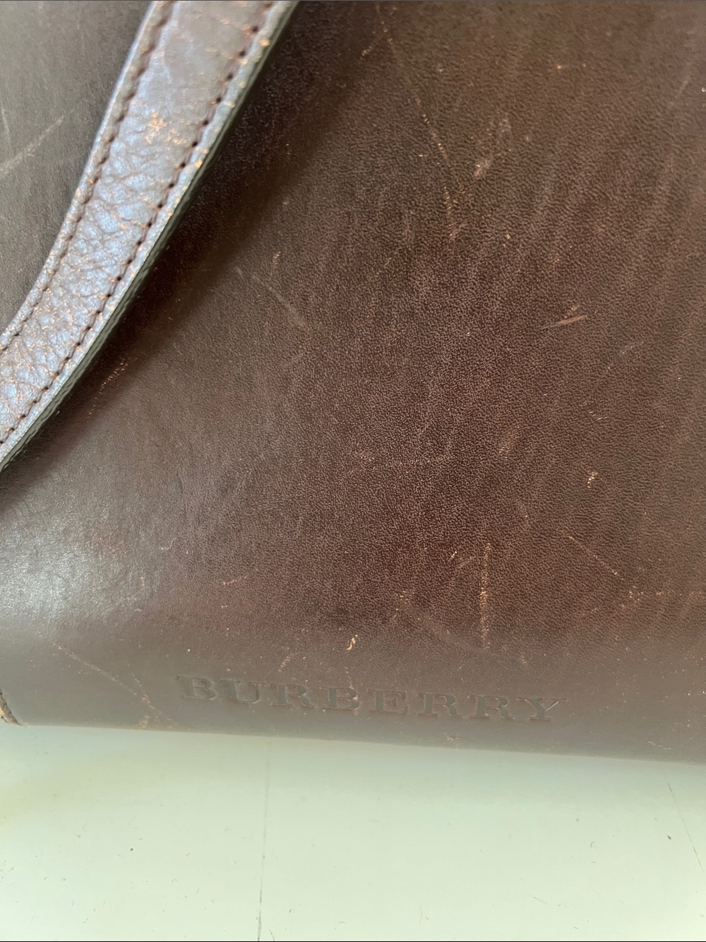 Burberry Nova Check Tweed Crossbody with Black and Red Accents - Picture 9 of 9